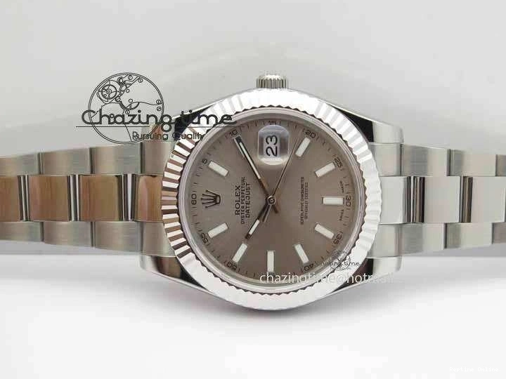 0106 DateJust II 41mm SS BP Maker Best Edition Gray Dial On SS Bracelet SA Trendsetting 3736